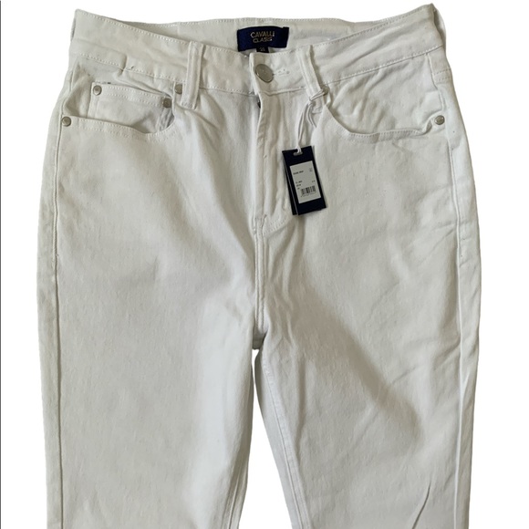 ❤️❤️❤️Class Cavalli Slightly Wide Leg cropped flare white jeans size 29 US❤️❤️❤️ - Picture 6 of 11